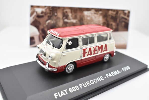 Modellino furgone scala 1:43 Fiat 600 Faema diecast modellismo statico - immagine 4