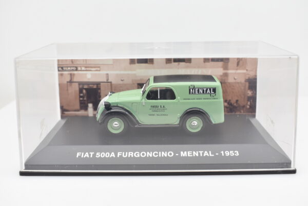 Modellino furgone scala 1:43 Fiat 500 A Mental diecast modellismo statico - immagine 2