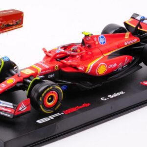 Modellino auto formula 1 F1 scala 1:43 Burago FERRARI SF-24 N.55 F1 2024 CARLOS SAINZ SIGNATURE