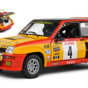 Modellino auto rally scala 1:18 Solido  RENAULT R5 TURBO N.4 TOUR DE CORSE 1980 WS RAGNOTTI-ANDRIE