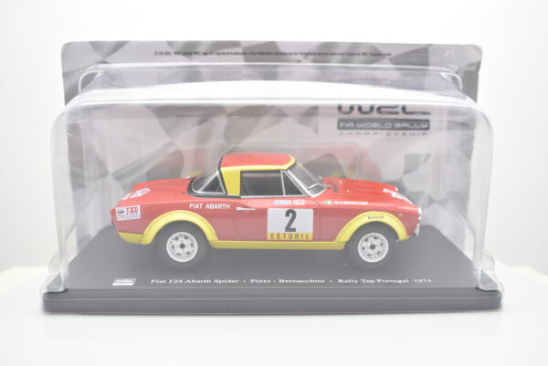 Modellino auto scala 1:24  FIAT 124 ABARTH SPIDER RALLY PORTUGAL 1974  - immagine 2