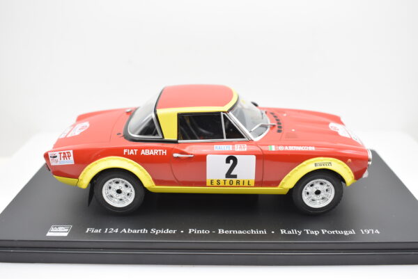 Modellino auto scala 1:24  FIAT 124 ABARTH SPIDER RALLY PORTUGAL 1974  - immagine 3