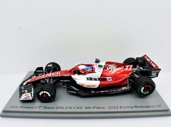 Modellino auto Formula 1 F1 scala 1:43 Alfa Romeo Orlen C42 Spark modellismo statico