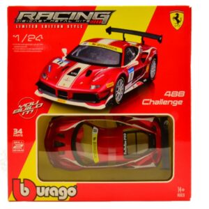 Modellino auto model kit di montaggio Burago  FERRARI 488 CHALLENGE N.11 FORMULA RACING 2017 KIT 1:24 modellismo