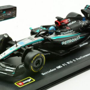 Modellino auto formula 1 F1 scala 1:43 Burago  MERCEDES AMG W15 N.63 2024 GEORGE RUSSELL SIGNATURE