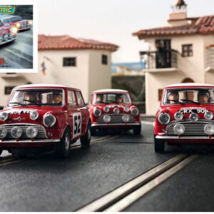 Modellino slot car Scalextric  MINI RALLY MONTE CARLO 1965 TRIPLE PACK SLOT 1:32