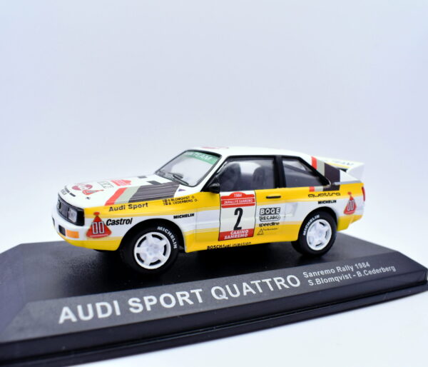 Modellino auto rally scala 1:43 Audi Sport Quattro IXO diecast modellismo statico