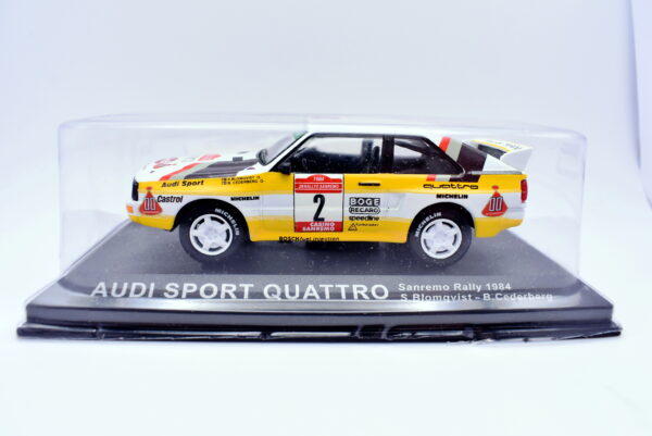 Modellino auto rally scala 1:43 Audi Sport Quattro IXO diecast modellismo statico - immagine 3