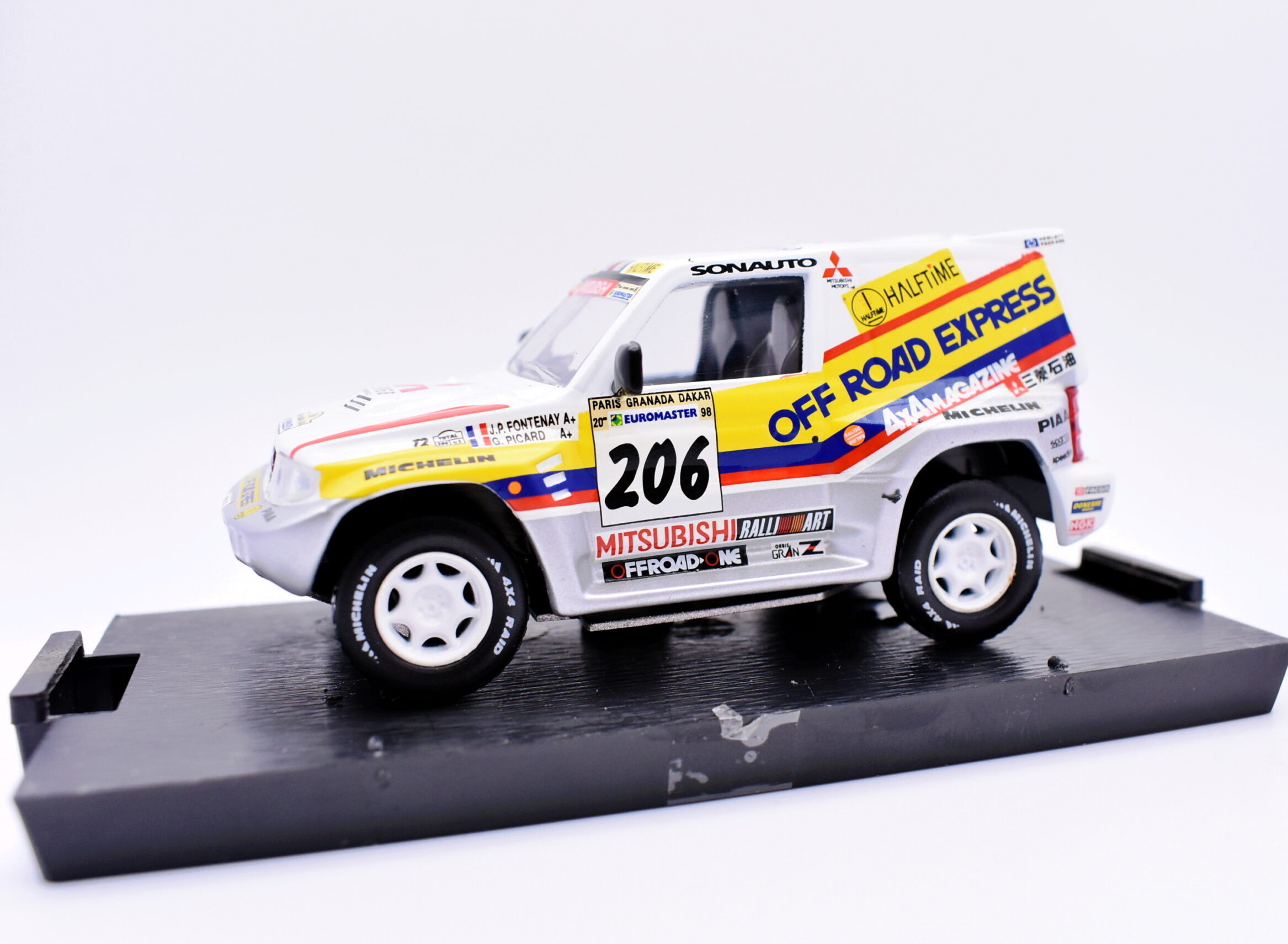 Modellino auto rally scala 1:43 Mitsubishi 4X4 diecast modellismo statico
