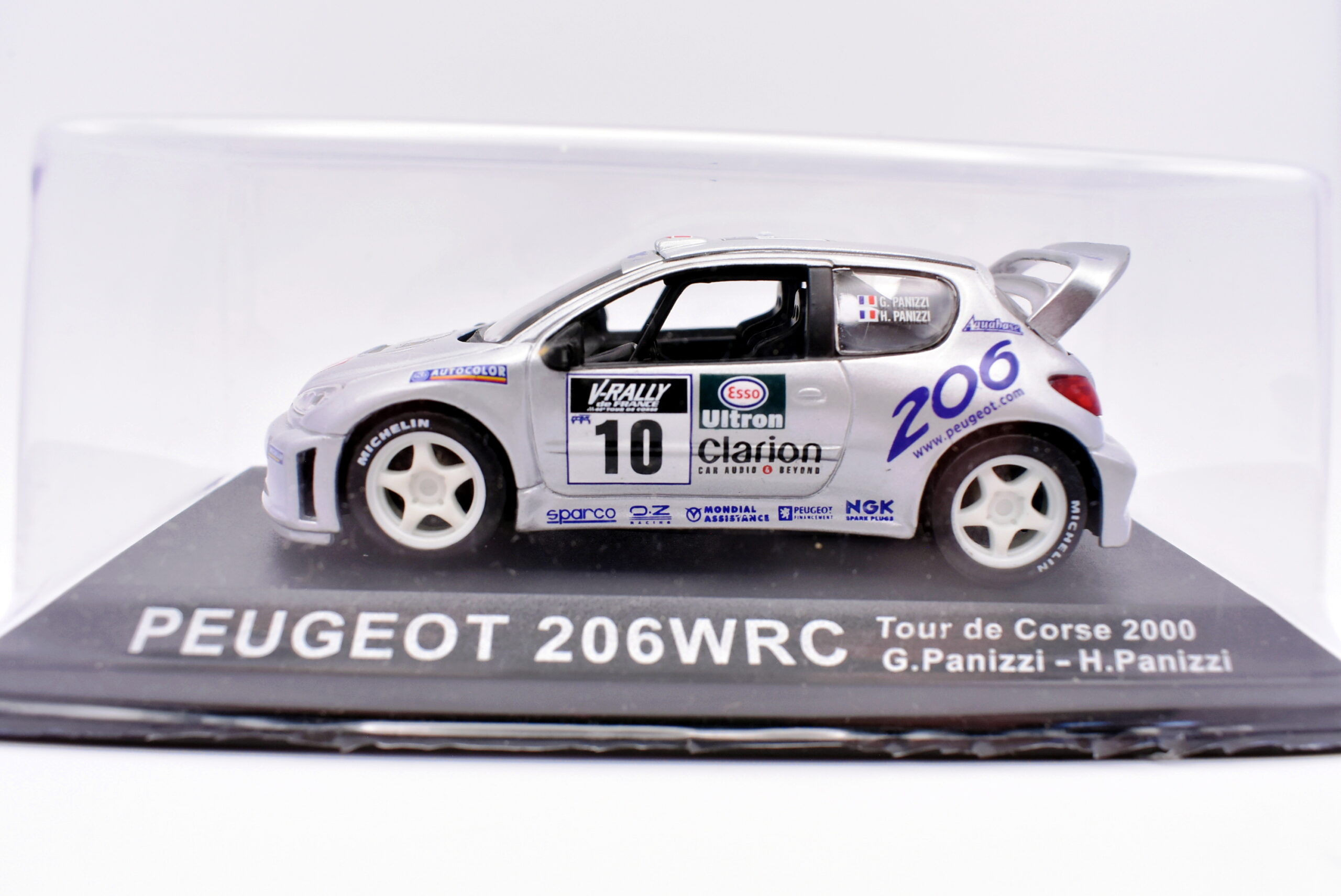Modellino auto rally scala 1:43 Peugeot 206 WRC IXO diecast modellismo statico - immagine 2