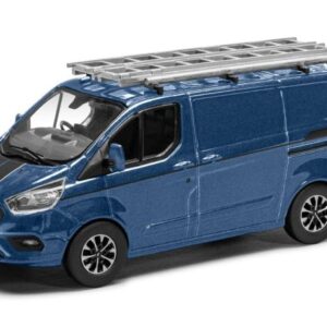 Modellino auto scala 1:43 FORD TRANSIT CUSTOM SPORT BLUE diecast modellismo statico