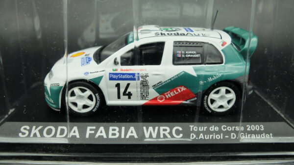 Modellino auto rally scala 1:43 Skoda Fabia WRC diecast modellismo statico