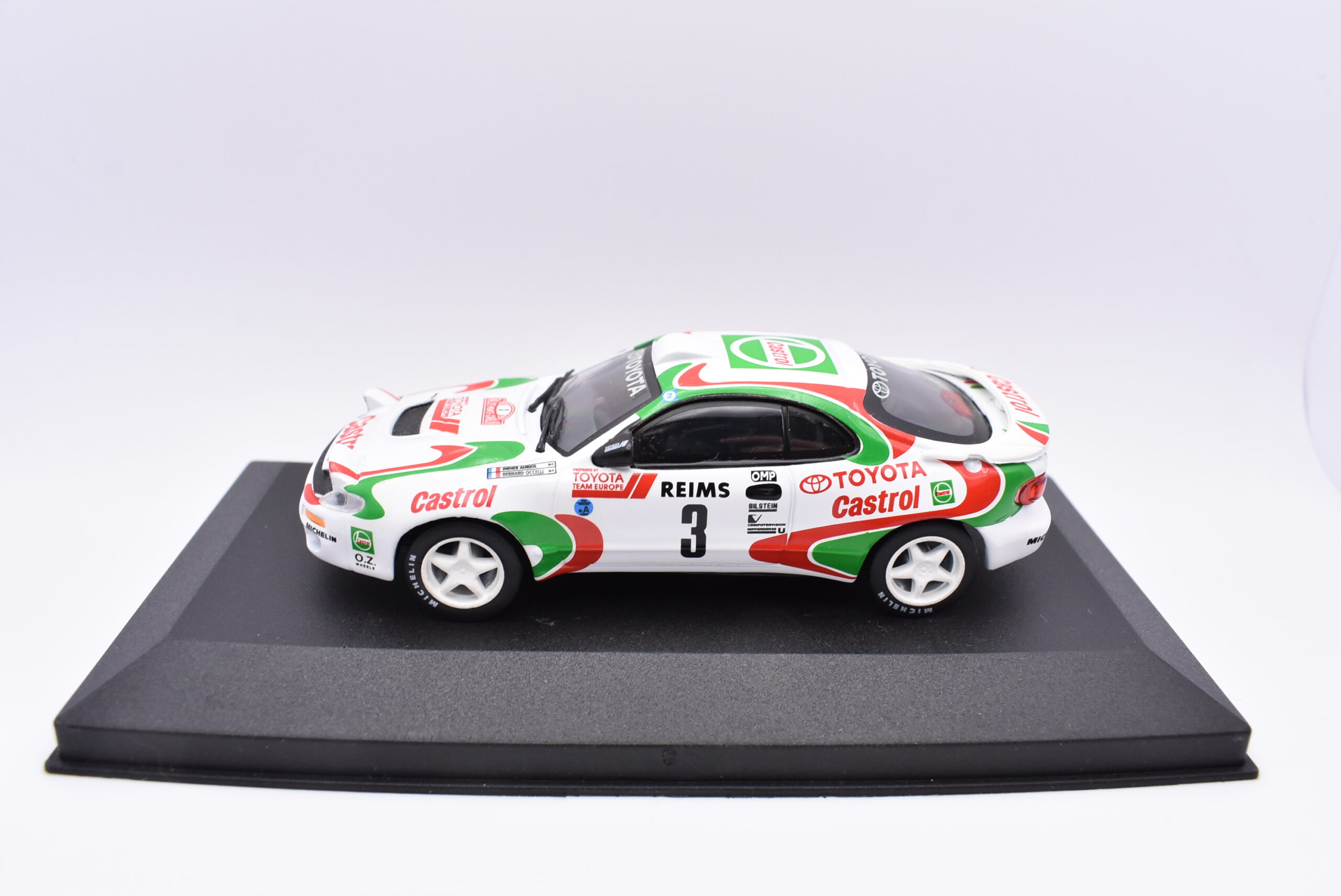 Modellino auto rally scala 1:43 Toyota Celica GT4 diecast modellismo statico