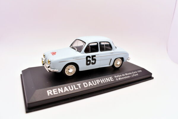Modellino auto rally scala 1:43 Renault Dauphine diecast modellismo statico - immagine 3