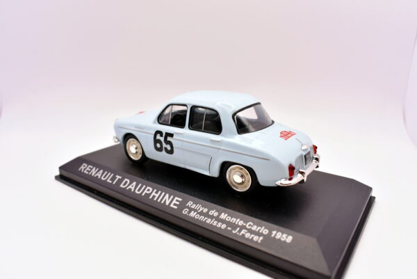 Modellino auto rally scala 1:43 Renault Dauphine diecast modellismo statico - immagine 4