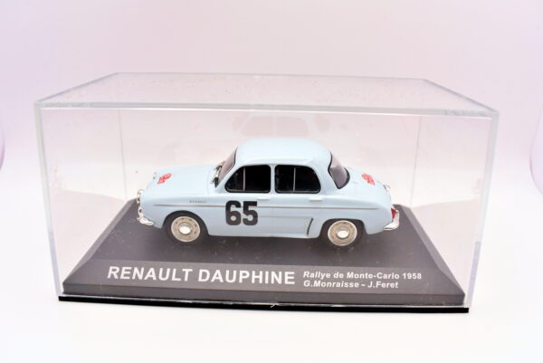 Modellino auto rally scala 1:43 Renault Dauphine diecast modellismo statico - immagine 5