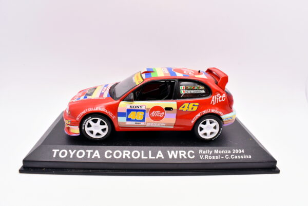 Modellino auto rally scala 1:43 Toyota Corolla WRC diecast modellismo statico