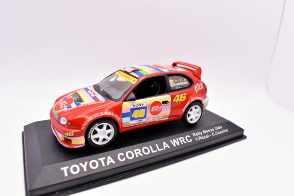 Modellino auto rally scala 1:43 Toyota Corolla WRC diecast modellismo statico - immagine 3