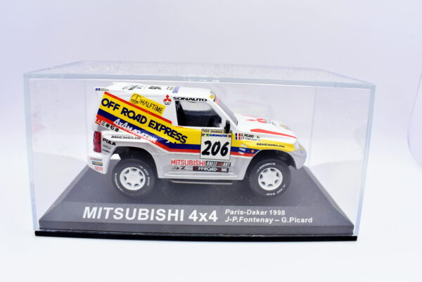 Modellino auto rally scala 1:43 Mitsubishi 4x4 diecast modellismo statico - immagine 5