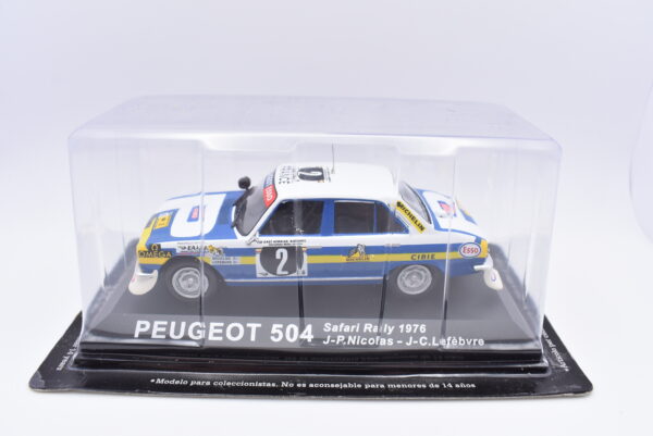 Modellino auto rally scala 1:43 Peugeot 504 diecast modellismo statico