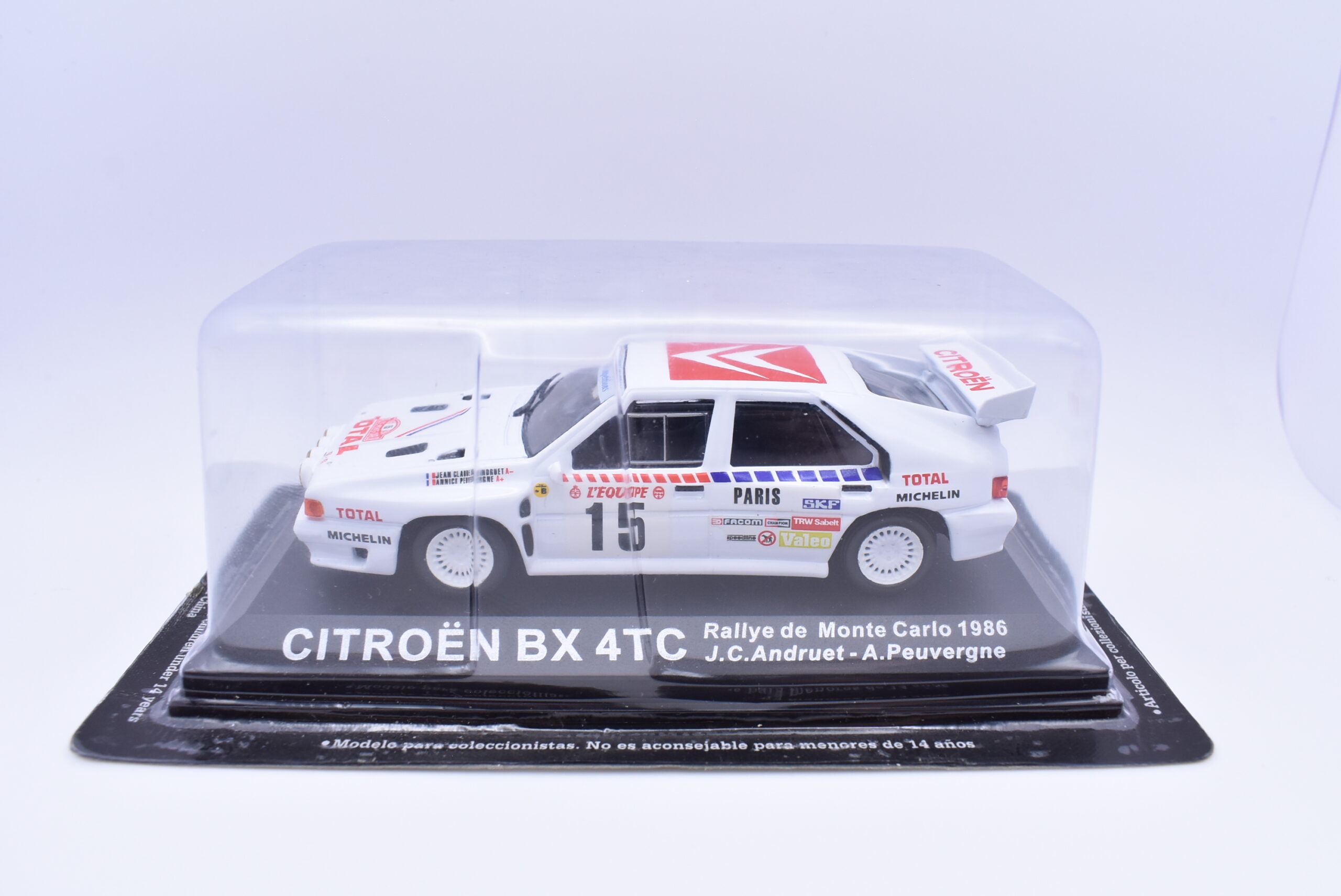 Modellino auto rally scala 1:43 Citroen BX 4TC diecast modellismo statico