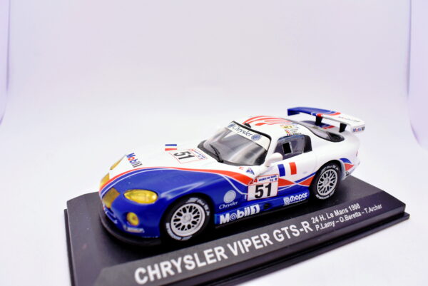 Modellino auto rally scala 1:43 Chrysler Viper GTS-R diecast modellismo statico - immagine 3