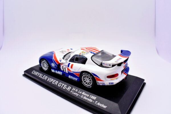 Modellino auto rally scala 1:43 Chrysler Viper GTS-R diecast modellismo statico - immagine 4