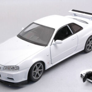 Modellino auto scala 1:24 NISSAN SKYLINE GTR R34 diecast modellismo statico