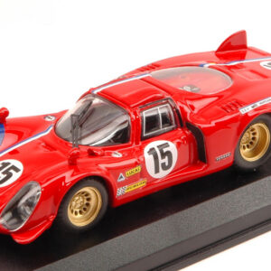 Modellino auto scala 1:43 Best ALFA ROMEO 33.2 LM LM TEST 1969 PILETTE-SLOTEMAKER