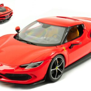 Modellino auto scala 1:18 Burago FERRARI 296 GTB 2023 RED diecast modellismo statico