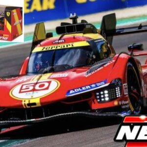 Modellino auto scala 1:24 Burago  FERRARI 499P N.50 WINNER LE MANS 2024 FUOCO-NIELSEN-MOLINA diecast modellismo statico