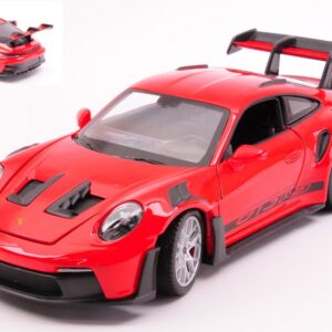 Modellino auto scala 1:24 PORSCHE 911 GT3 RS 992 2023 RED  diecast modellismo statico