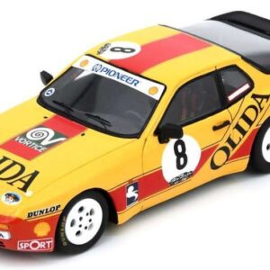 Modellino auto scala 1:43 Spark Model racing PORSCHE 944 TURBO CUP N.8 FRENCH CHAMPION 1988ANDRE BOURDON modellismo statico