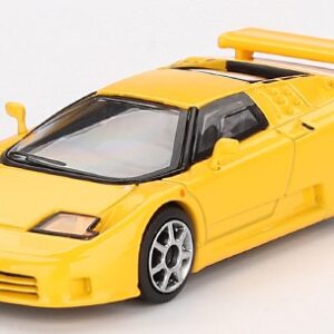 Modellino auto scala 1:64 Mini GT  BUGATTI EB110 SUPER SPORT 1995 GIALLO 1:64 diecast modellismo statico