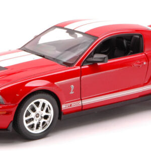 Modellino auto scala 1:24 SHELBY COBRA GT 500 2007 RED diecast modellismo statico