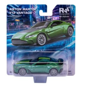 Modellino auto scala 1:64 ASTON MARTIN VANTAGE GREEN modellismo statico collezione