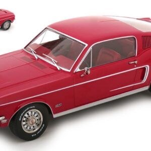 Modellino auto scala 1:18 FORD MUSTANG GT FASTBACK 1968 RED diecast modellismo statico