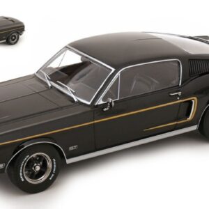 Modellino auto scala 1:18 FORD MUSTANG GT FASTBACK 1968 BLACK diecast modellismo statico