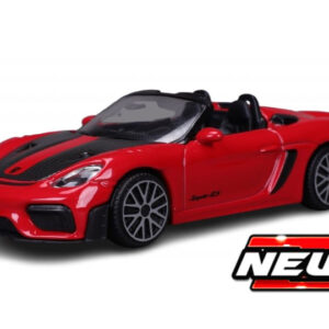 Modellino auto scala 1:43 Burago PORSCHE 718 SPYDER RS 2024 RED diecast modellismo statico