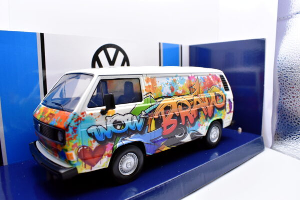 Modellino auto scala 1:24 Volkswagen VW T2 T3 Bus Van diecast modellismo da collezione - immagine 3