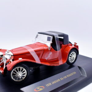 Modellino auto Jaguar SS 100 Roadster scala 1:32 diecast modellismo collezione epoca solido
