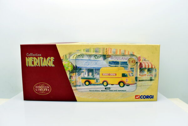 Modellino Camion scala 1:43 Renault cinema Renault 1000 kg avec remorque Corgi diecast modellismo da collezione - immagine 2
