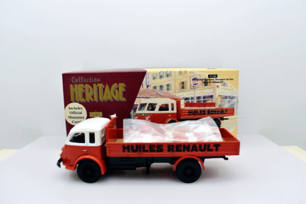 Modellino Camion scala 1:50 Renault fainèant, Transport de futs HUILES Renault Corgi diecast modellismo da collezione - immagine 3