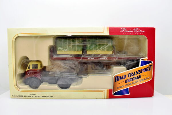 Modellino Camion scala 1:50 BMC flatbed trailer & Crates british rail Corgi diecast modellismo da collezione - immagine 2