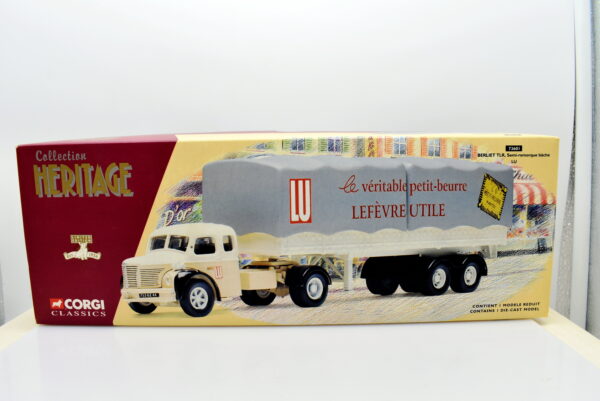 Modellino Camion scala 1:50 Berliet TLR semi-remorque bache LU Corgi diecast modellismo da collezione - immagine 4