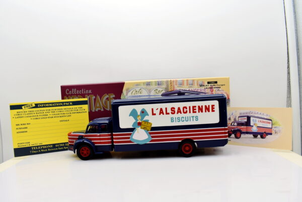 Modellino Camion scala 1:50 Berliet GLR8 Fourgon l'alsacienne Corgi diecast modellismo da collezione - immagine 3