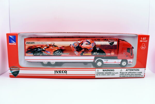 modellino camion scala 1:87 Iveco Stralis DUCATI MOTO GP modellismo statico da collezione - immagine 2
