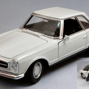 Modellino auto scala 1:24 MERCEDES 230 SL W113 WHITE diecast modellismo statico