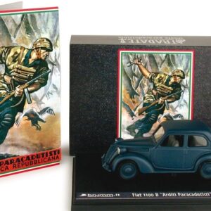 Modellino auto scala 1:43 Brumm FIAT 1100 ARDITI PARACADUTISTI modellismo collezione