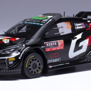 Modellino auto scala 1:43 Ixo TOYOTA YARIS WRC SAFARI RALLY KENIA 2024 EVANS-MARTIN modellismo statico